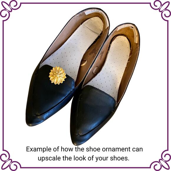 Vintage Easy Spirit Gold Tone Shoe Ornament NEW - Picture 2 of 5